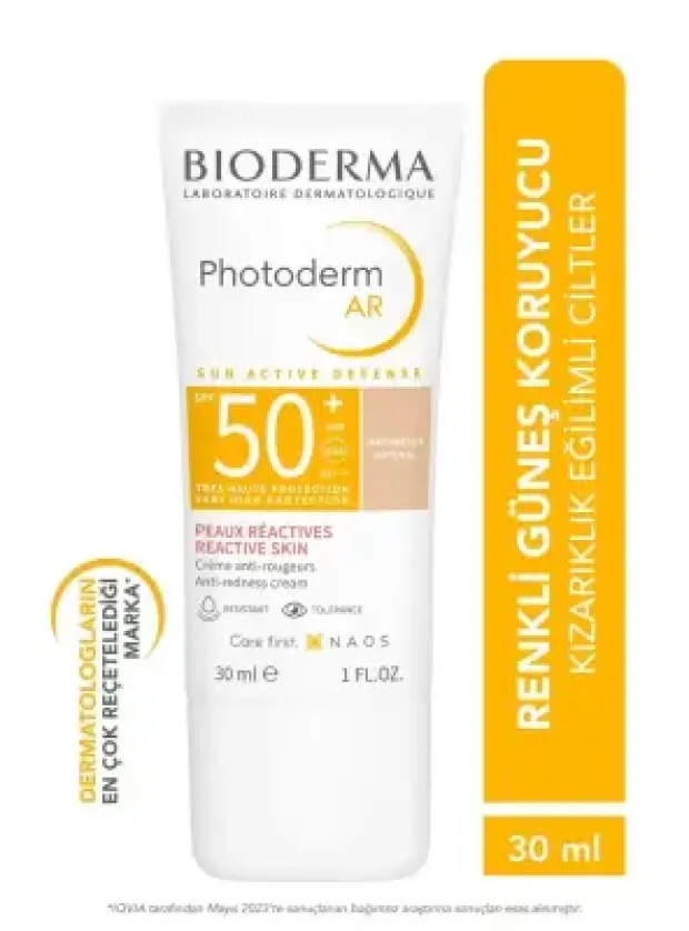 OUTLET - Bioderma Photoderm Ar Hassas, Rozalı Ciltler Yüksek Korumalı Renkli SPF50+ Güneş Kremi 30 ml