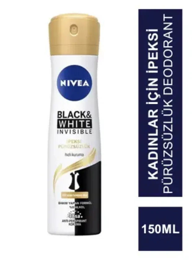 NIVEA Deodorant Kadın Invis.B&W İpeksi Pürüzsüzlük 150ml