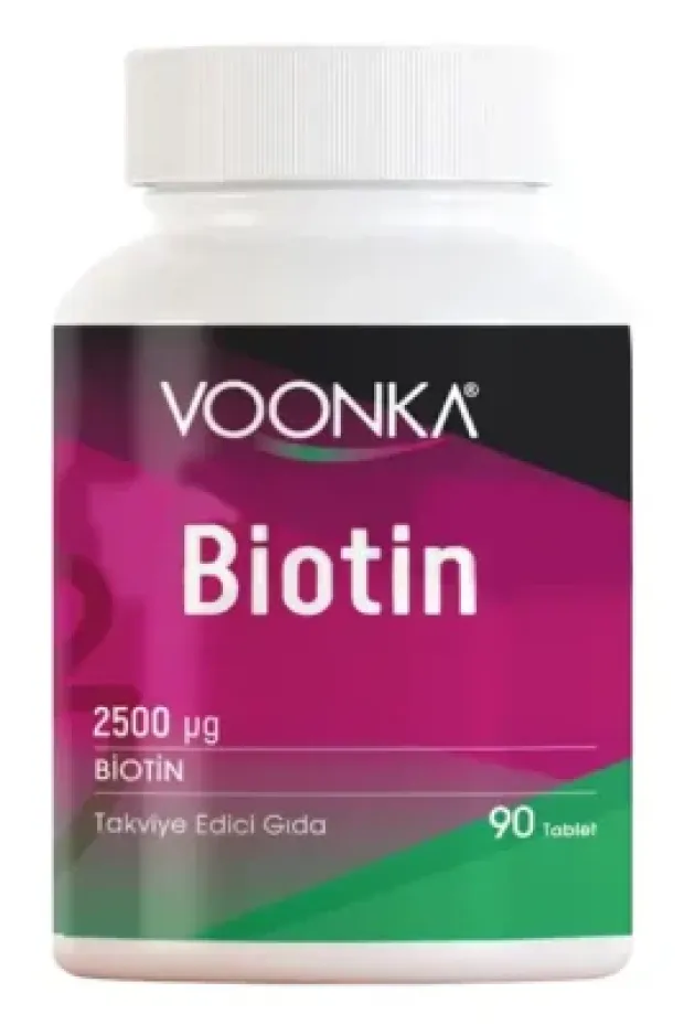 Voonka Biotin İçerikli Takviye Edici Gıda 2500 mg 90 Tablet