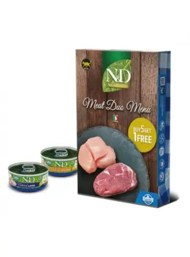 N&D Natural Kedi Konserve Etli Duo Menü 70 gr