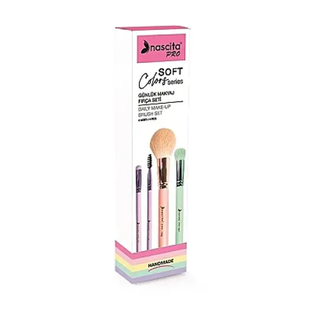 Nascita Soft Colors Seri̇si̇ Günlük Makyaj Fırça Seti̇ 4'Lü