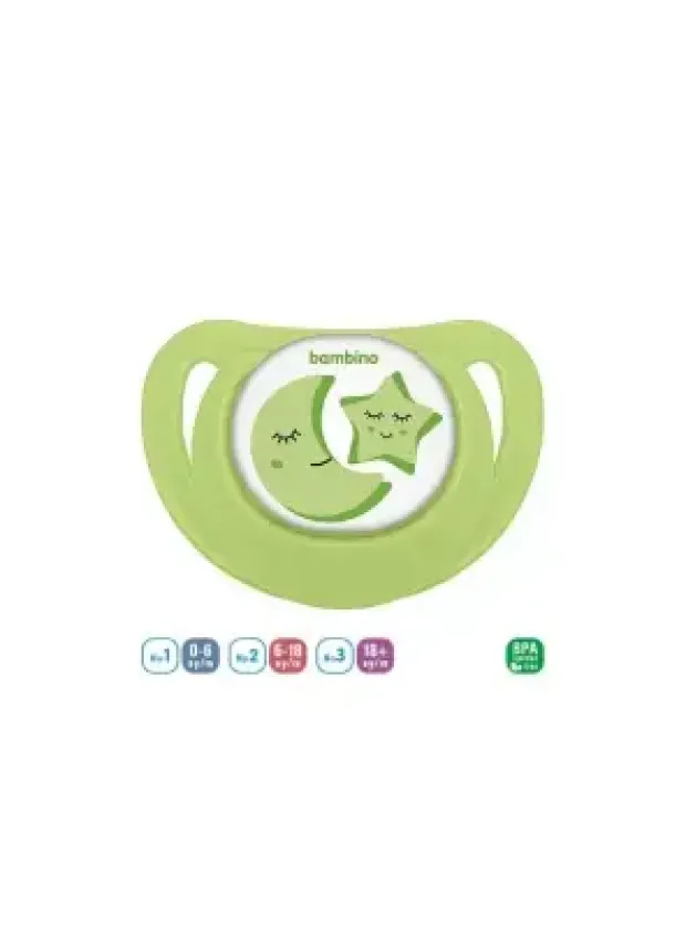 Bambino Desenli Fit Damaklı Emzik 0-6 Ay - P2558 -