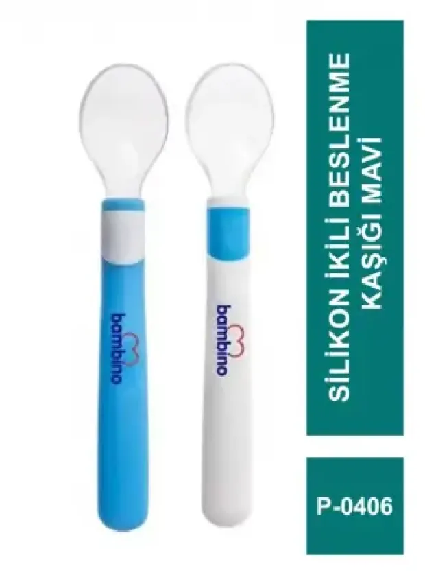 Bambino Silikon İkili Beslenme Kaşığı P-0406