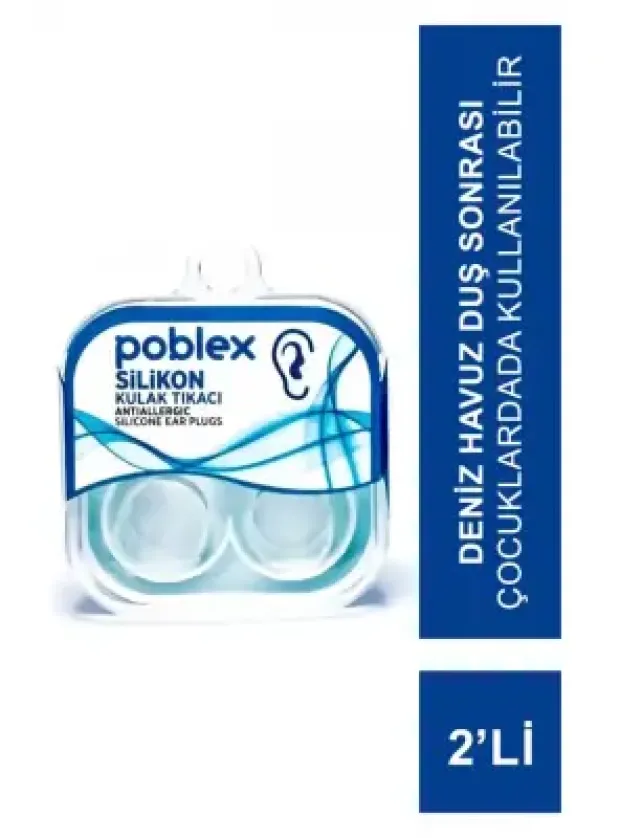 Poblex Silikon Kulak Tıkacı - Kulak Koruyucu Tıpası Saf Silikon 2'li