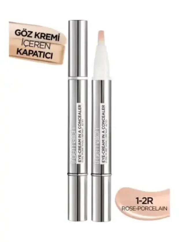 Loreal Paris True Match Göz Kremi İçeren Kapatıcı - 2'si 1 Arada - 1-2R