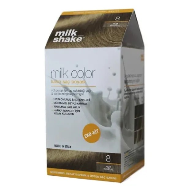 Milk Shake Milk Color Eko Kit Saç Boyası Orta Kumral - 8