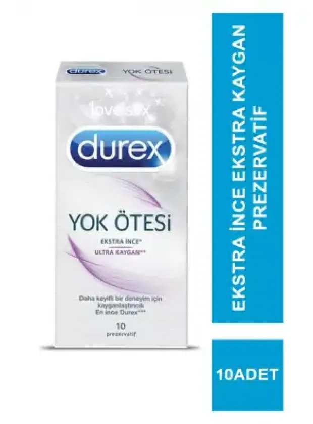 Durex Yok Ötesi Ekstra İnce Ultra Kaygan 10'lu Prezervatif