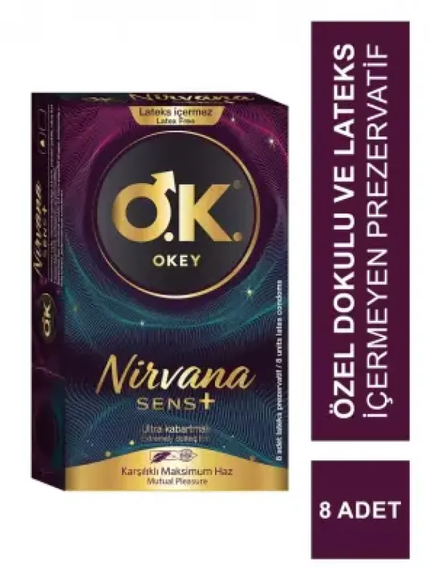 Okey Nirvana Sens+ Prezervatif 8 Adet