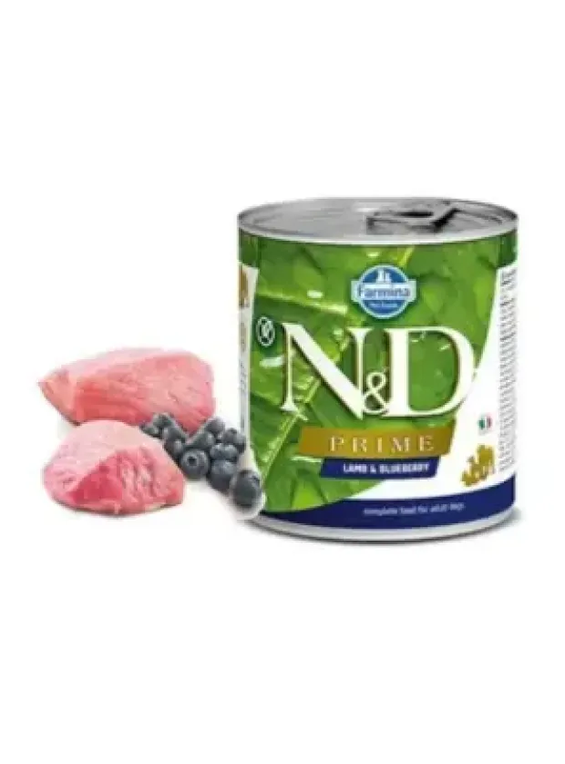 N&D Prıme Lamb & Blueberry - Kuzu & Yaban Mersini  Köpek Konserve 285 Gr