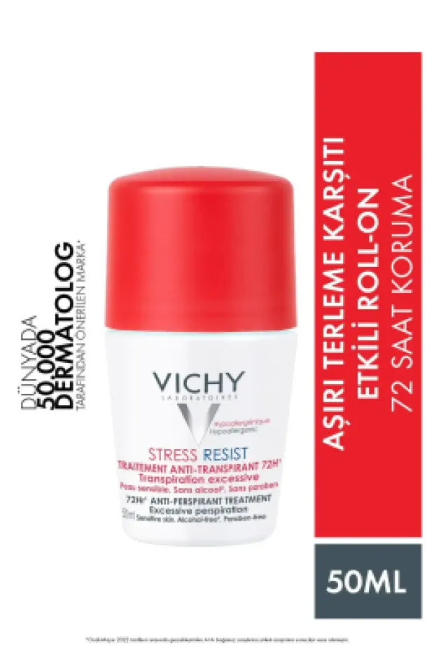 Vichy Deo Stress Resist YoğunTerleme Karşıtı Deodorant Roll-On 72 Saat 50ml