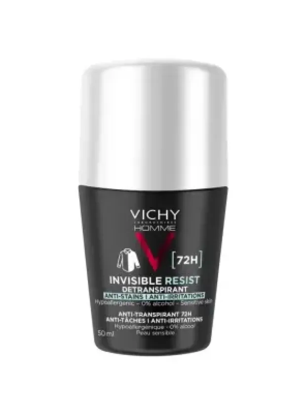 Vichy Deo Homme İnvisible Resist İz ve Terleme Karşıtı 72 Saat Etkinlik Kadın Roll On 50 ml