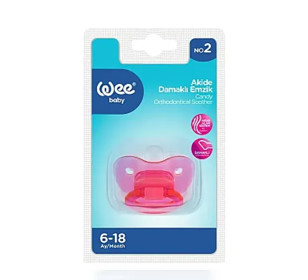 Wee Baby Silikon Damaklı Emzik Akide 113 - Pembe