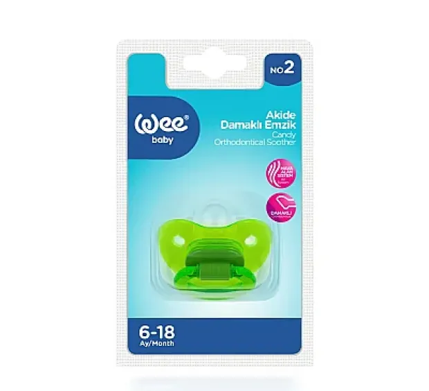 Wee Baby Silikon Damaklı Emzik Akide 112 - Yeşil