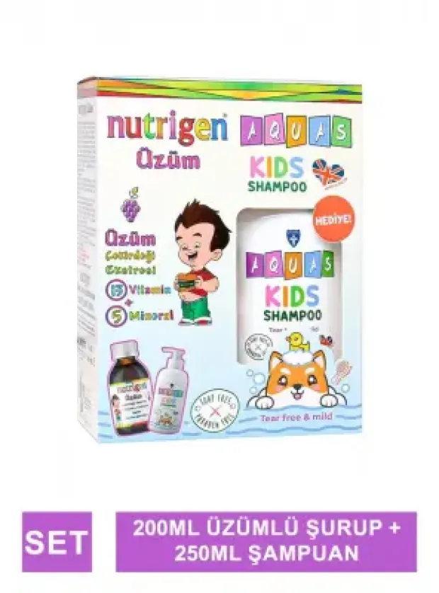 Nutrigen Üzüm Çekirdeği Ekstresi 200 ml - Aquas Kids Şampuan Hediye -