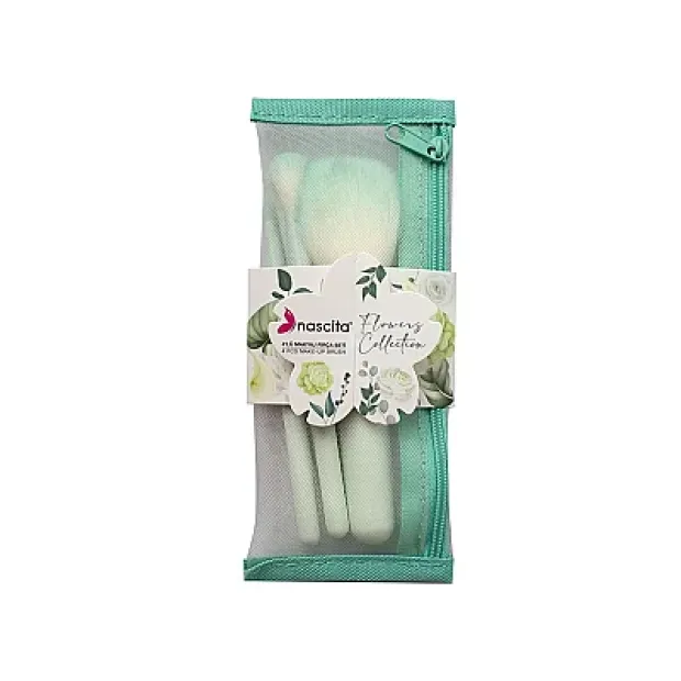 Nascita Flowers Collection 4 lü Makyaj Fırça Seti Yeşil