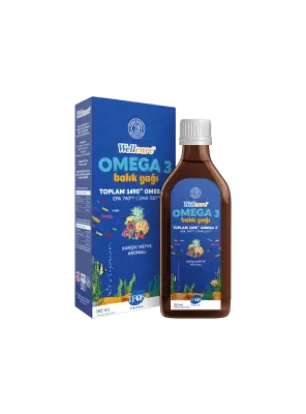 Wellcare Omega 3 Karışık Meyve Aromalı Balık Yağı 150 ml