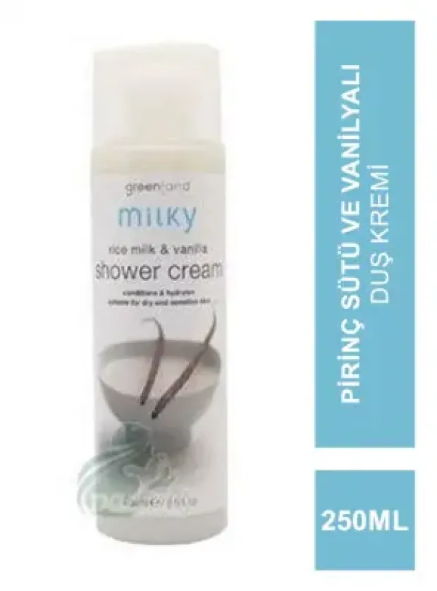 Greenland Milky Shower Cream Rice Milk - Vanilla 250 ml