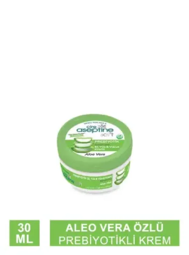 Cire Aseptine Soft Aloe Vera Özlü Rahatlatıcı Besleyici Prebiyotikli Krem 30 ml