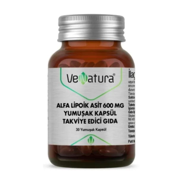 Venatura Alfa Lipoik Asit 600 Mg 30 Yumuşak Kapsül