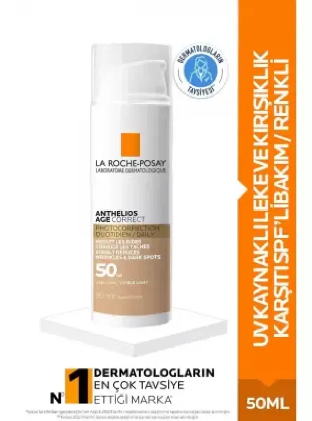 La Roche Posay Anthelios Age Correct Spf 50 Leke ve Kırışıklık Karşıtı Renkli Güneş Kremi 50 ml