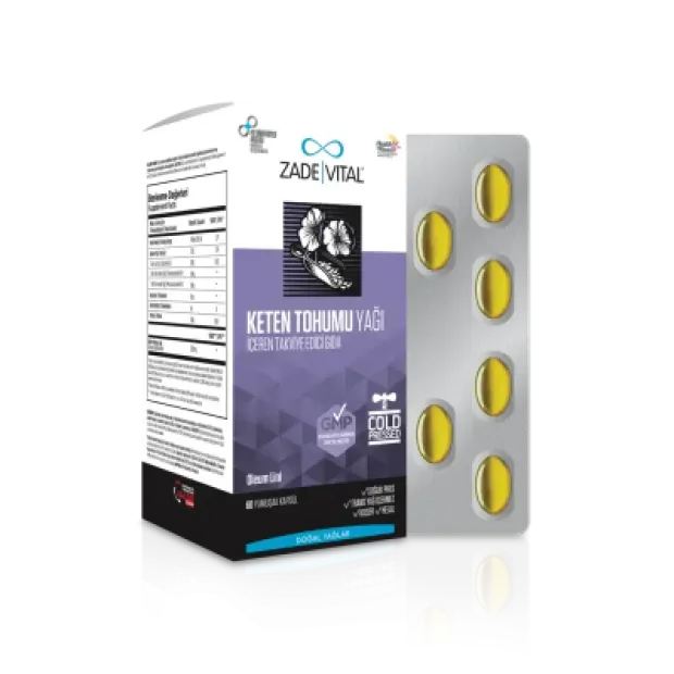 Zade Vital Keten Tohumu Yağı 60 Kapsül