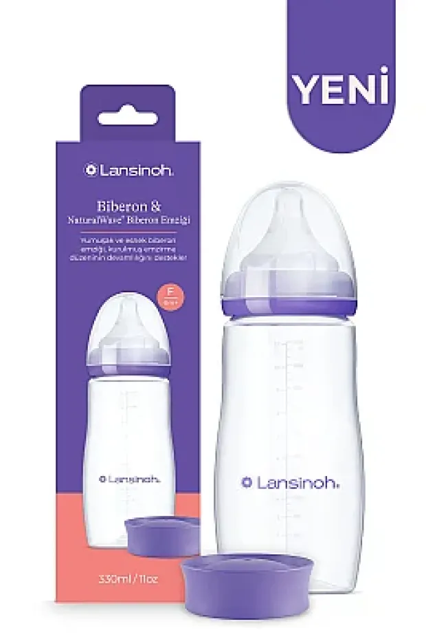 Lansinoh 330 ml Biberon ve NaturalWave® Biberon Emziği (6 Ay+)