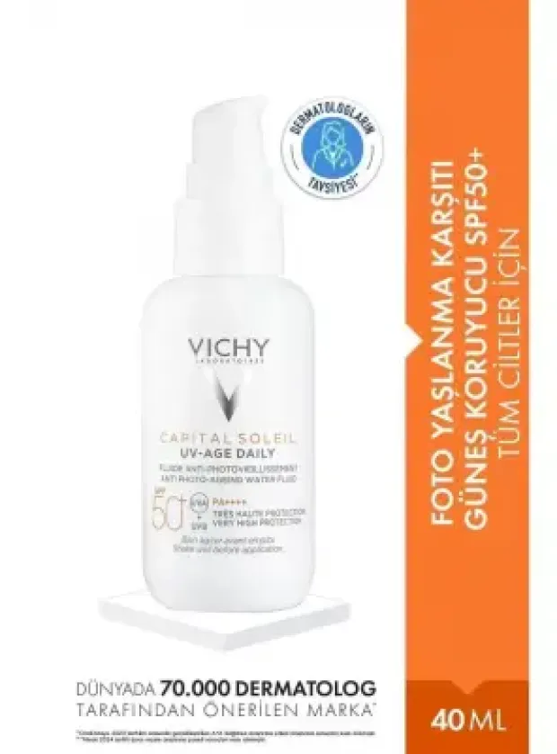Vichy Capital Soleil UV -Age Daily-Spf 50+ Foto Yaşlanma Karşıtı Güneş Kremi 40 ml