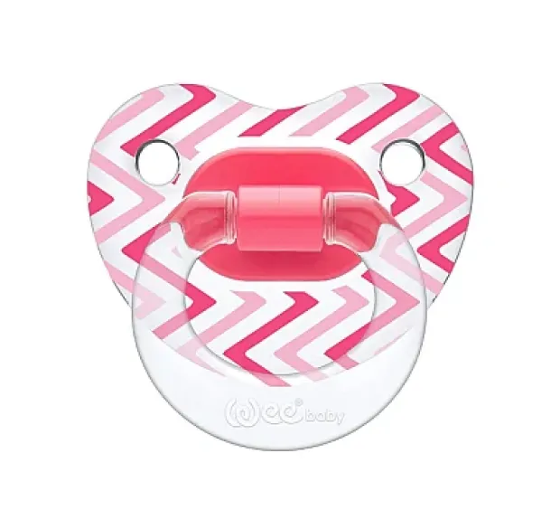Wee  Baby 836 Emzik Damaklı Seffaf Desenli Askılı No:1 - pembe