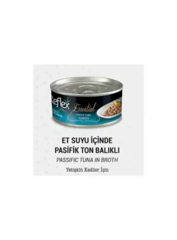 Reflex Plus+ Essential Et Suyu İçinde Pasifik Tuna Balıklı Yetişkin Kedi Maması 70Gr