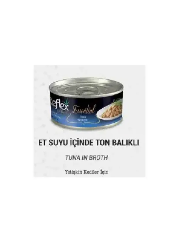 Reflex Plus+ Essential Et Suyu İçinde Ton Balıklı Yetişkin Kedi Maması 70Gr