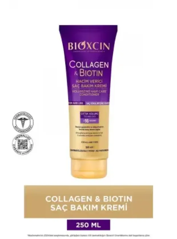 Bioxcin Collagen & Biotin Hacim Veren Saç Bakım Kremi 250ml