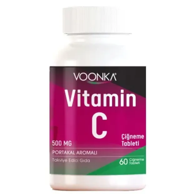 Voonka Vitamin C Çiğneme Tableti 500 Mg 60 Tablet